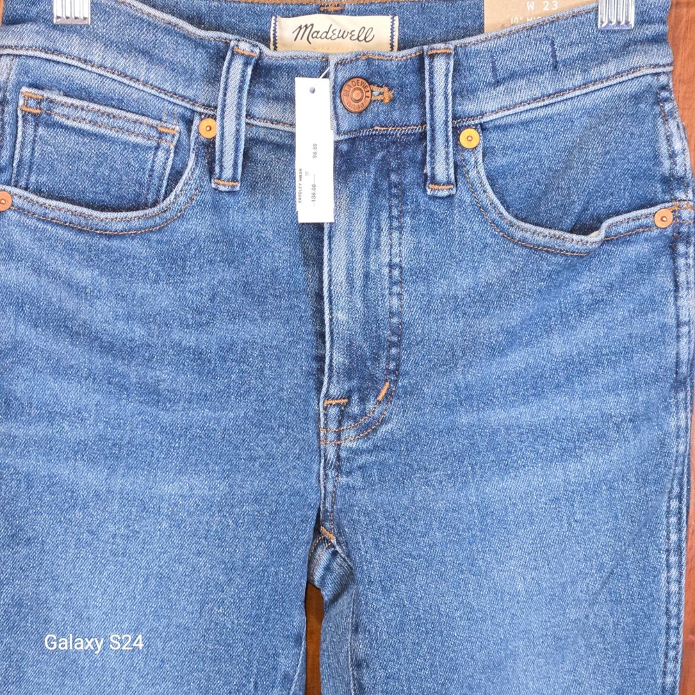 Madewell 10‎ High-Rise Skinny Jeans Yardley Wash Blue Stretch Denim W23 NEW